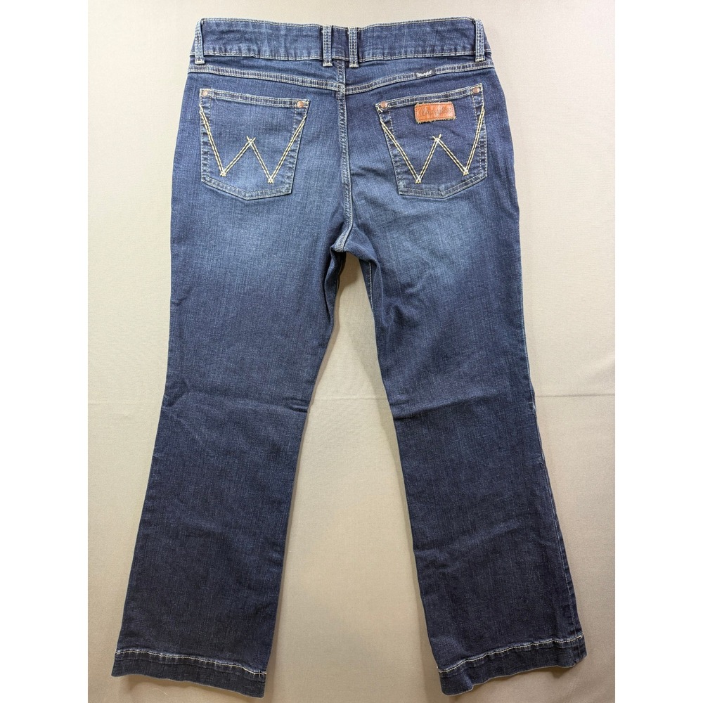 Wrangler Bootcut Jeans Womens Dark Wash Stretch Denim 34x33